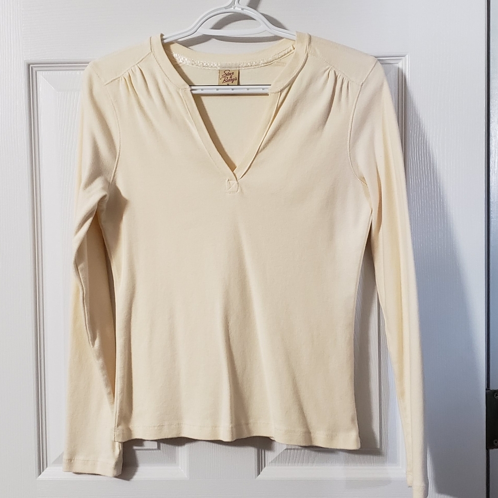 Women's Steve & Barry's Long Sleeve V-Neck Top